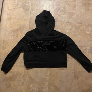 PINK Black Velvet Hoodie